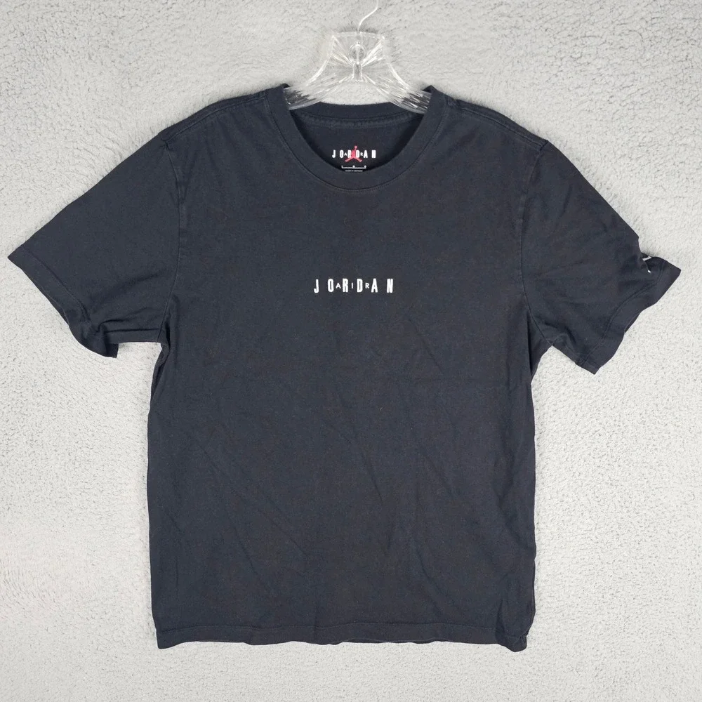 Jordan T-Shirt Mens Large Black DM3182-010 Jumpman Logo Short Sleeve Tee